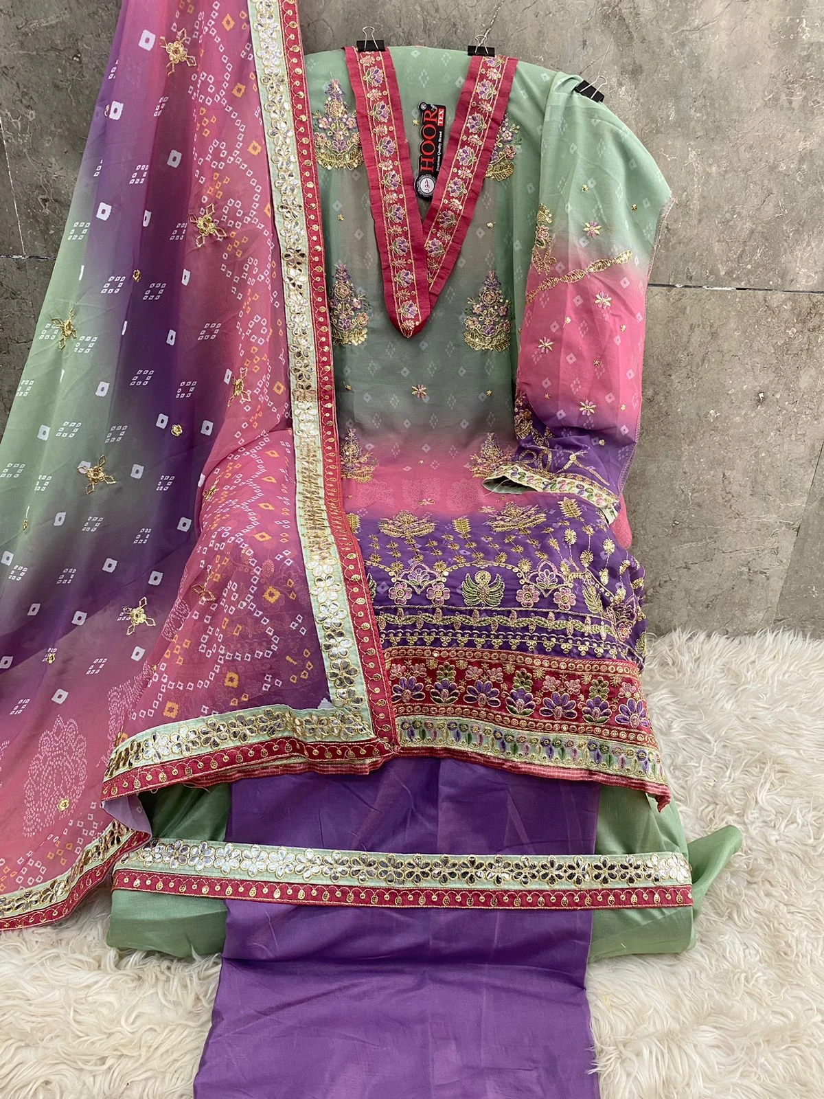 Hoor Tex H 266 Faux Georgette Wholesale Pakistani Salwar Suit — Wholesale Pakistani Suits, MPA wholesale from Surat - Gallery Image 2
